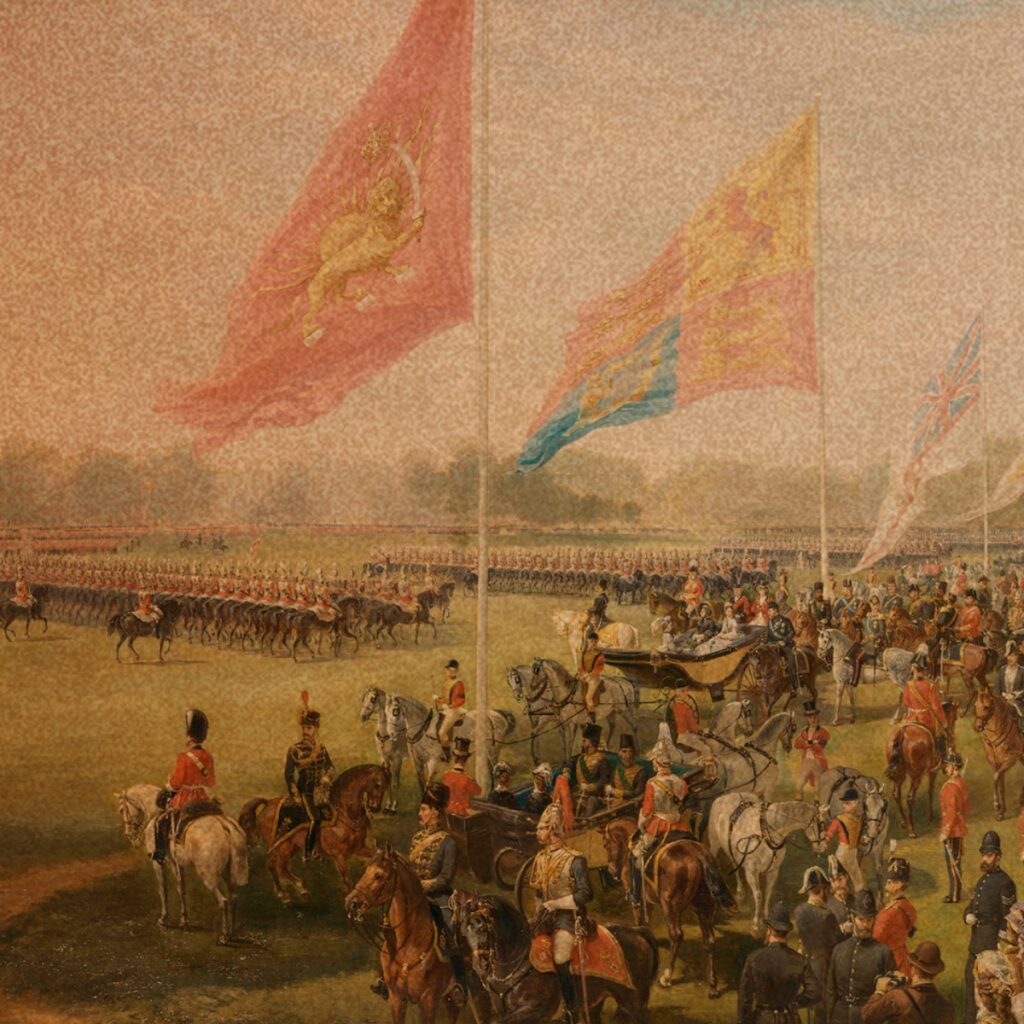 Nicholas Chevalier (1828-1902) - The Review in Windsor Great Park in Honour of the Shah of Persia